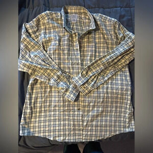 LL BEAN men’s wrinkle free kennebunk plaid sport shirt traditional fit XXL